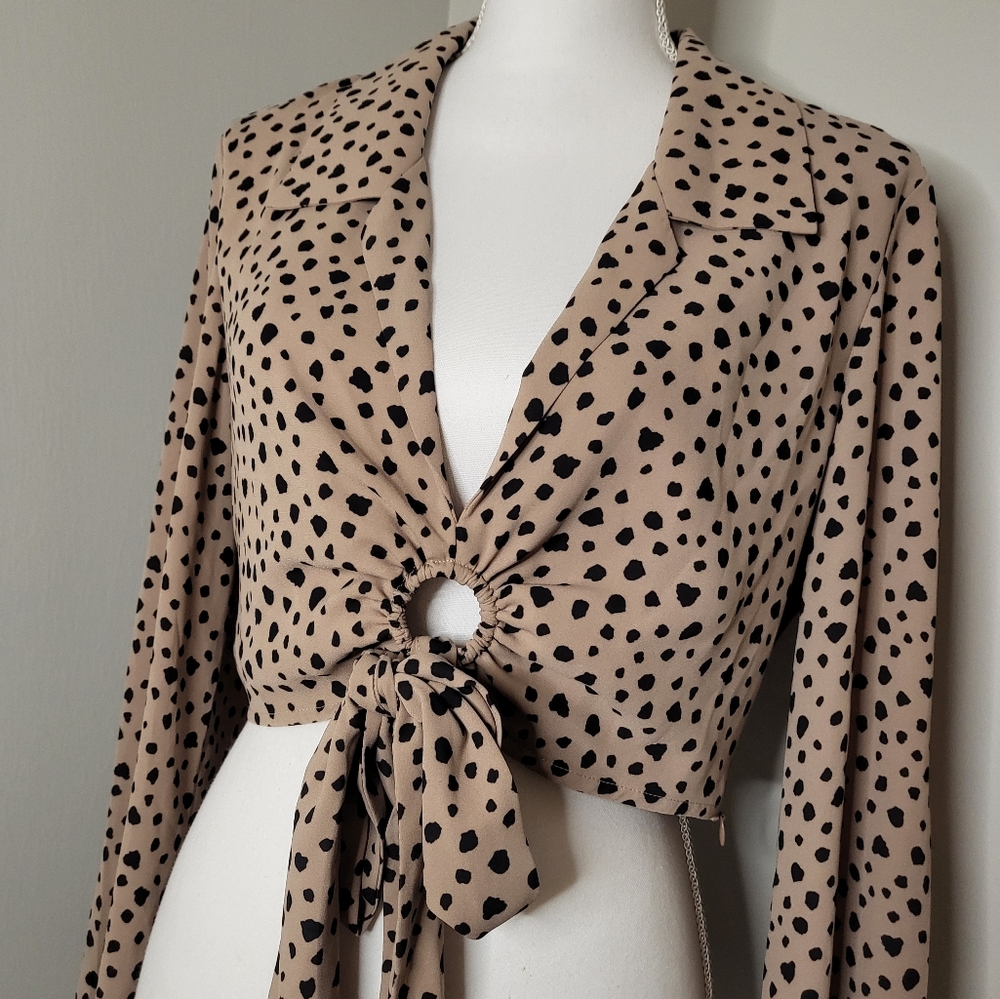 SHADES OF ROSE Leopard blouse Medium - Picture 2 of 5